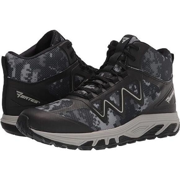 Bates E01054 Men\'s Sz 12 Black Camo Rush Mid Slip Resistant Tactical Boots